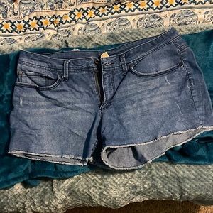 Mid-Rise Denim Shorts
